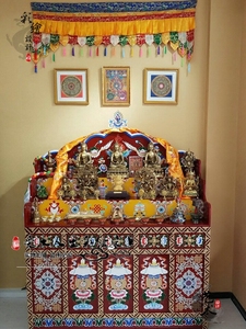 藏式古典,密宗,彩绘,佛龛,佛柜,供台,供桌,可定做