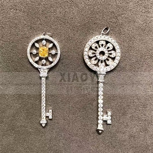 免税正品代购 蒂芙尼 tiffany 钥匙petals key 圆形 花瓣 项链 坠