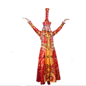 蒙古族特色女士婚礼帽子黑色