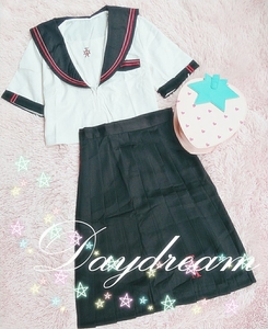 【白昼梦】日系软妹不良少女六芒星刺绣jk制服水手服上衣十百褶裙