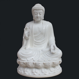 桌面摆件供奉如来佛像阿弥陀佛德化白瓷陶瓷天坛坐佛