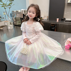 三岁四岁五岁六岁女童春装连衣裙2024新款公主裙女孩网纱裙儿童裙