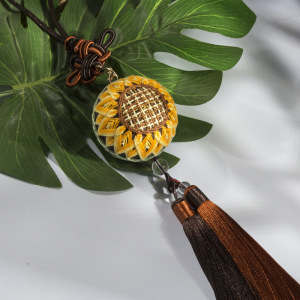 传统太阳花手鞠球diy材料包送闺蜜母亲节礼物手工蹴鞠车挂饰文艺