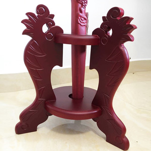 新款用品法器佛具佛堂佛龛寺庙法师住持龙头杖锡杖木质雕刻九龙杖