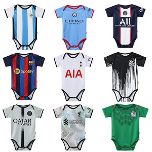 2223利物浦皇马阿森纳科洛婴儿巴黎足球衣阿根廷爬行BB连体服