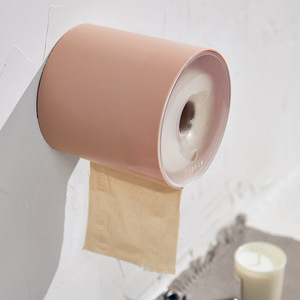创意粉色纸巾盒厕所纸巾盒免钉无痕抽纸盒卷纸筒防水防潮