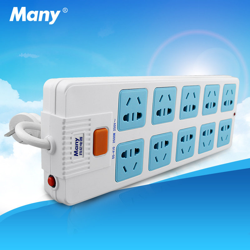 many玛尼电器插座 排插 接线板 插线板插排插板拖线板 带总控开关