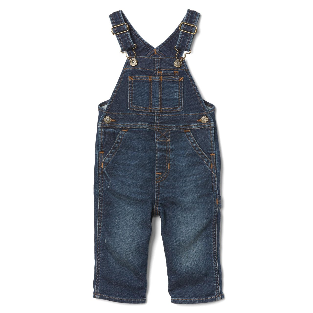 [USD 68.40] Gap baby boy daughter dynamic Dark Wash denim Overalls