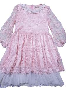 LUVIZ蕾丝仙女连衣裙桃粉色160号，几乎全新,非常漂亮非