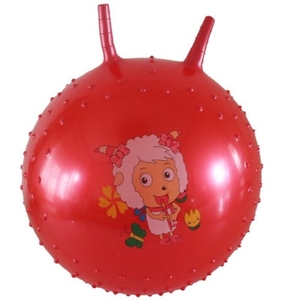 儿童羊角球加厚防爆带按摩45/55cm羊角球蹦蹦球幼儿园跳跳球玩具