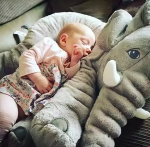 新品大象大型宝宝公仔节日毛A绒入睡布娃娃安抚短绒大笨象