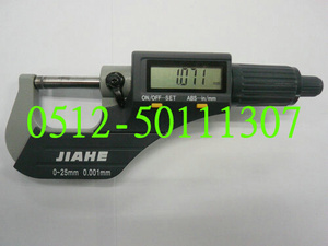 香港嘉禾JIAHE 数显电子外径千分尺 分厘卡 0-25/25-50/50-75mm