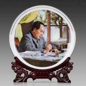 伟人毛泽东毛主席像景德镇陶瓷高档骨瓷客厅办公室书柜装饰品摆件