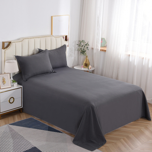 新床单单件黑色被单纯色床单枕套三件套加大加宽加长33米特大号品
