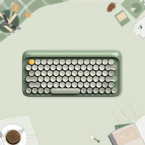 洛斐半夏套装LOFREE洛菲DOT圆点无线蓝牙机械键盘鼠标巧克力绿色