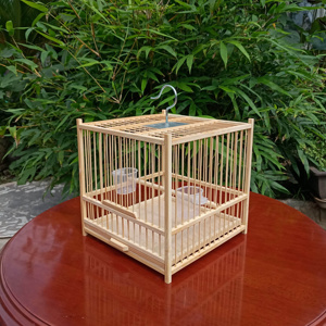 鸟笼子竹笼子老竹画眉竹制手工方形大号八哥专用小号小型鹦鹉全套