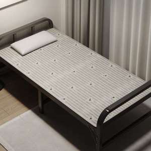 高档折叠床单人双人1m12米家用出租房经济型小床简易竹床铁架硬板