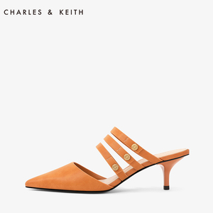 CHARLES＆KEITH 小ck 凉鞋 高跟 黄色只穿过一