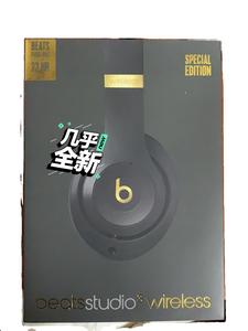 beats studio3 wireless 黑金色耳机，2