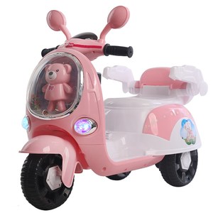 小猪儿童电动摩托车3男女宝宝遥控带玩具4小孩充电瓶三轮车可坐人