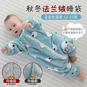 。新宝宝睡衣小孩子1-2-3岁潮睡袋冬天婴儿睡袋睡到两岁半穿的秋