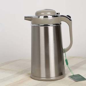 。不锈钢保温壶热水瓶按压式热水壶办公大容量暖壶