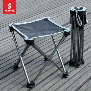 山地客户外超轻四角折叠凳 铝合金钓鱼椅子马轧 便携折叠式马扎