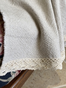 棉线毯1.5m/2米80%棉20%亚麻休闲毯瑕不掩瑜 怀旧色