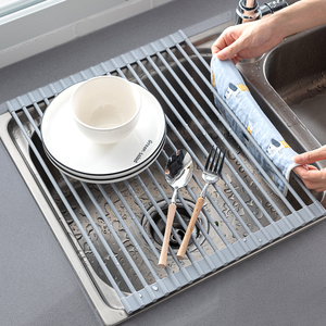 水槽沥水架厨房碗架可折叠洗碗水池放碗筷盘碟子收纳置物2022新款