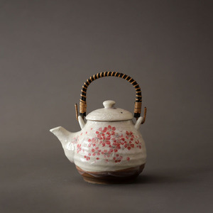 日本制茶壶复古风平安樱花大茶壶茶具壶客厅陶瓷手绘日式红茶壶