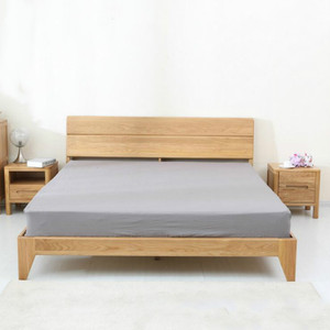 北硕流云床橡木纯实木床1.8米1.5双人床卧室家具简约现代日式