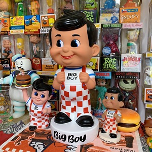 美式复古BIG BOY汉堡男孩正版大号摇头娃娃手办玩具摆件店铺装饰
