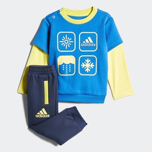 Adidas/阿迪达斯正品春季男女婴童装运动休闲长袖套装DM7074
