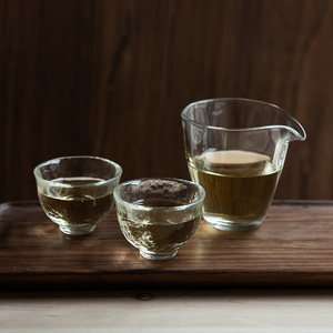 日本进口石塚硝子透明无铅玻璃公道杯分茶器功夫茶具茶杯品茗杯