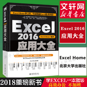 Excel2016应用大全excel书籍excelhome出品计算机应用基础教程书籍办公软件excel应用office教程书籍电脑excel函数公式自学书籍