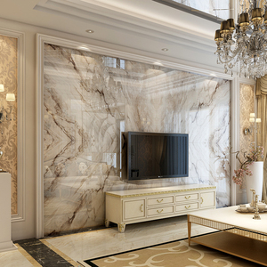 岩板电视背景墙客厅瓷砖大理石纹美式欧式装饰石材罗马柱边框造型