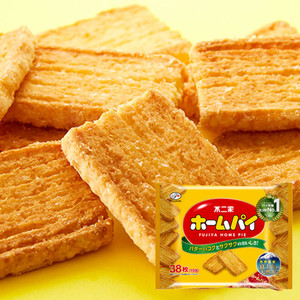 日本进口零食品不二家 小麦黄油/牛油千层酥饼干200g38枚入网红