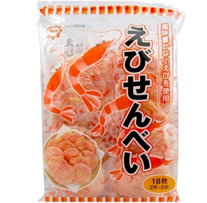 包邮 日本本土零食武平作鲜虾饼虾片海鲜味仙贝独立包装 14枚入