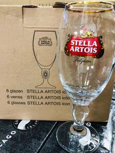 时代啤酒杯进口StellaArtois高脚杯时代专用杯200毫升 6支装 发货
