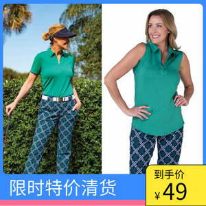 golf球高尔夫女装春夏衣服短袖t恤翻领速干网球服运动显瘦大码