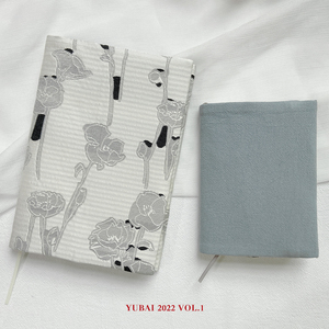 YUBAI｜白茶玫瑰书衣 可调节两面用PAL手帐本书皮A6A5B6尺寸定制