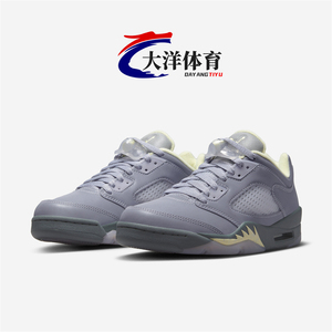 Air Jordan 5 AJ5 蓝灰黄 3M反光 男女低帮复古篮球鞋 FJ4563-500