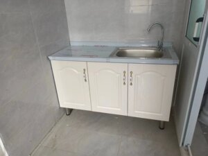 厨房简易柜灶台柜租房组装经济型家用橱柜水槽柜子简单碗柜水盆柜