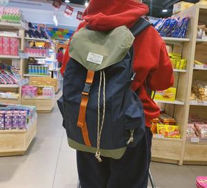 日系2023新品包包儿童中大童复古旅行背包双肩包登山包男女童背包