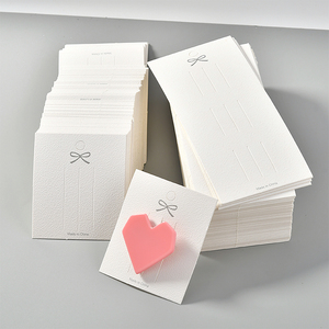 100张韩版压纹纸卡 发夹卡 简约饰品发夹 儿童发饰卡片包装白卡纸