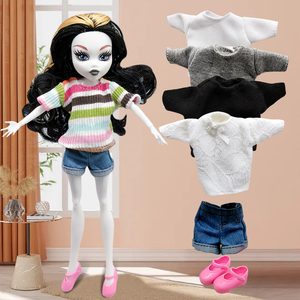 怪物素体衣服11寸12关节玩具一套娃娃搪胶配件高中娃娃身体鬼精灵