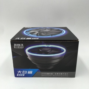 超频三大白鲨皓月版电脑CPU台式散热器 1150/amd/1151蓝光CPU风扇