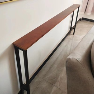 定制客厅沙发后置物架靠墙落地实木床头床尾收纳夹架缝窄桌长条架