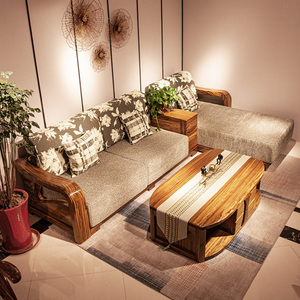 莫晨家居实木沙发全实木现代中式乌金木沙发组合客厅香河家具城