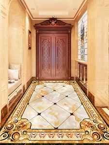 瓷砖地砖仿真地毯贴纸防水耐磨客厅欧式3d立体装饰地面自粘地板贴